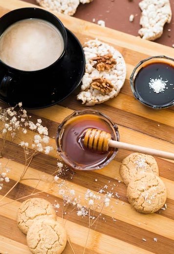 Présentation Esthétique du Café à la vanille et miel