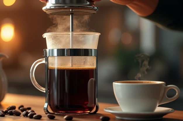 Utilisation cafetière à piston