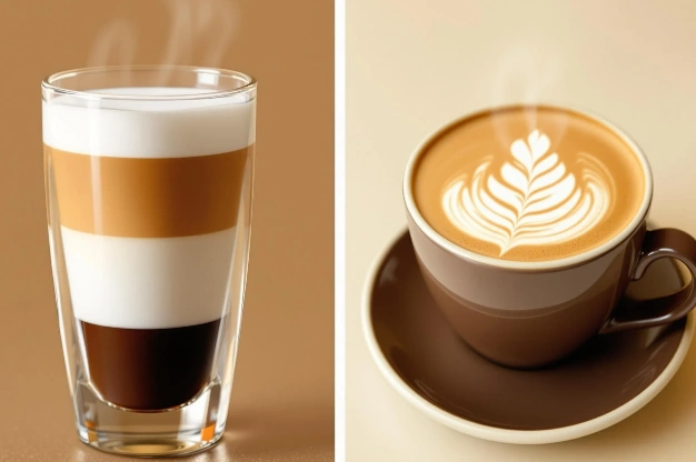 Latte macchiato vs cafe latte