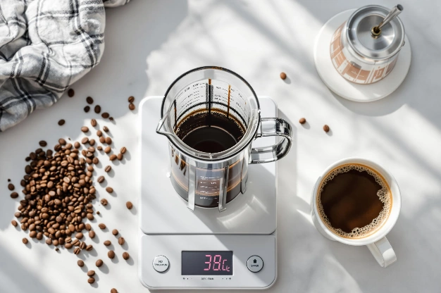 Dosage café moulu cafetière piston