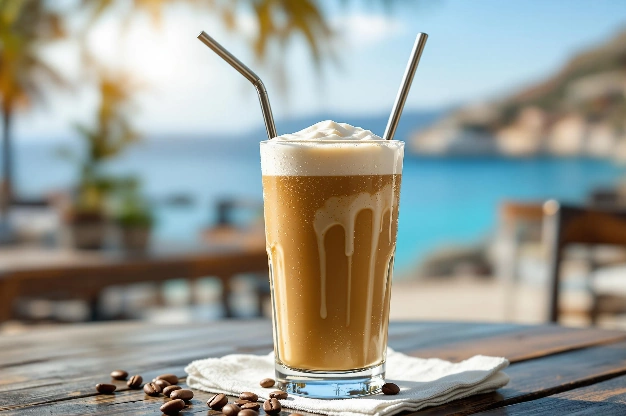 café frappé grec