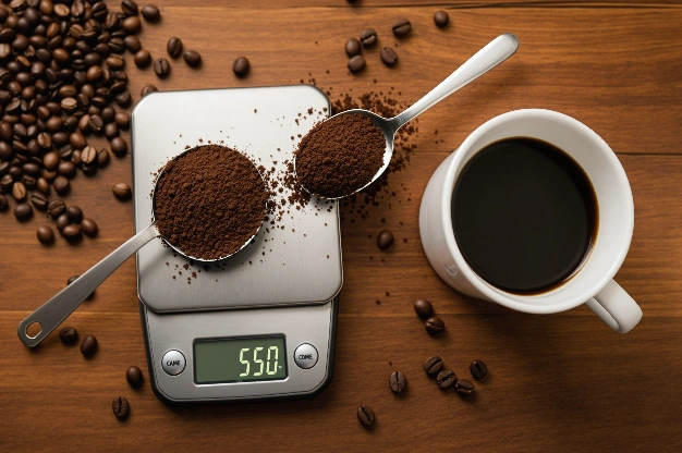 dose de café moulu pour une tasse