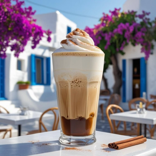 recette café frappé café glacé grec