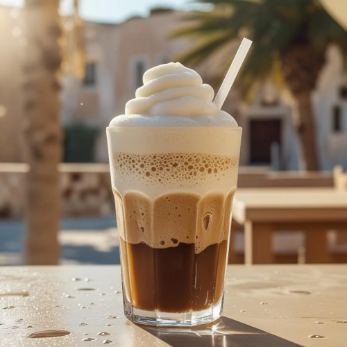 recette café frappé café glacé grec
