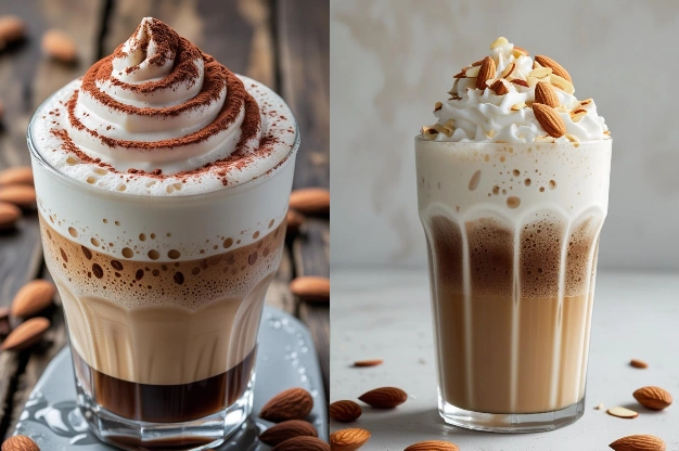 recette café frappé lait amande